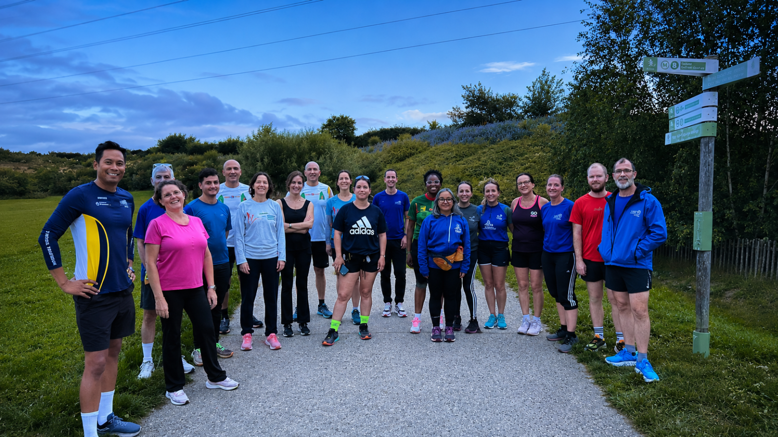 Groupe loisir du club réuni avant une sortie course à pied